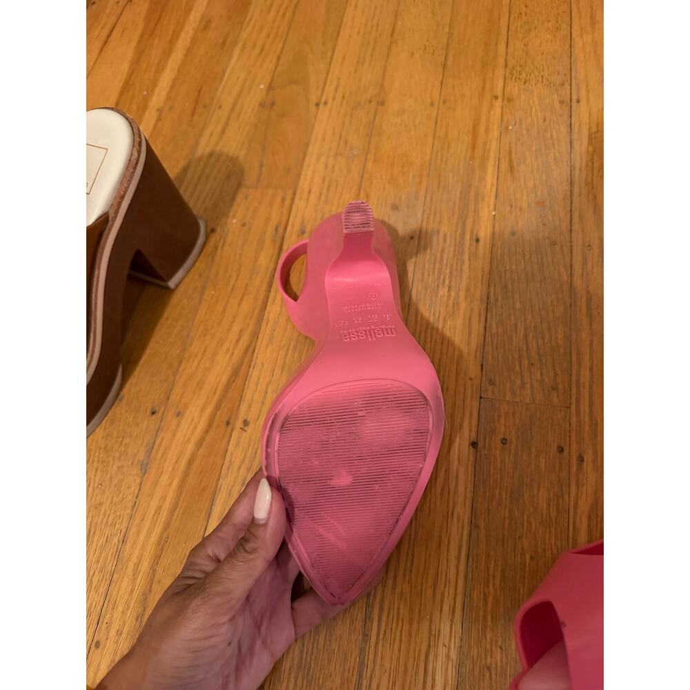 Melissa Lady Dragon II pink slingback peep-toe pump - Picture 2 of 2